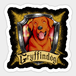 Hairy Pupper House Gryffindog Sticker